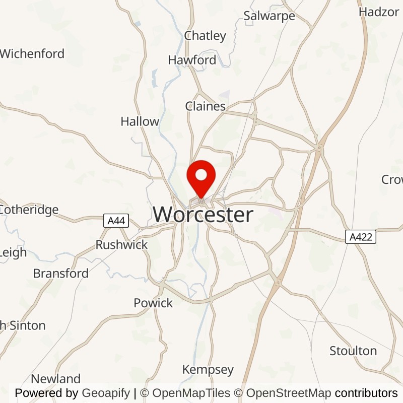 Worcester Foregate Street map