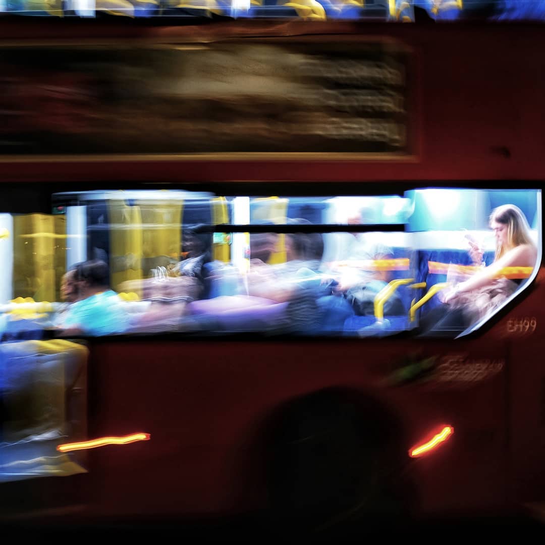 Blurry buses