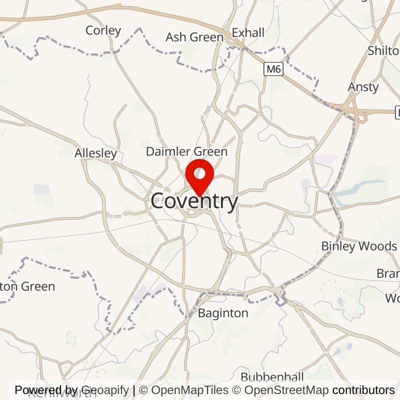 Coventry Cathedral map