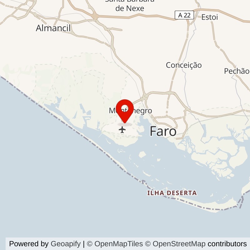 Aeroporto de Faro map