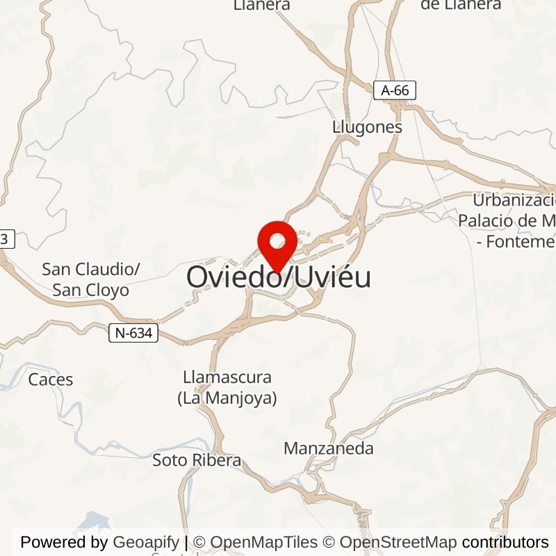 Oviedo, Asturias map