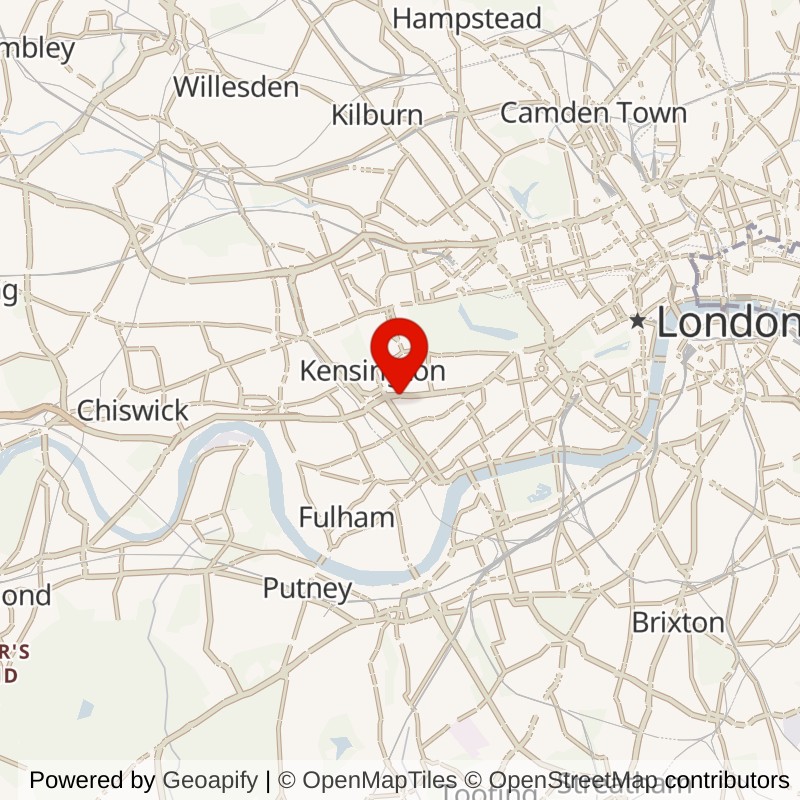 Park Grand London Kensington map