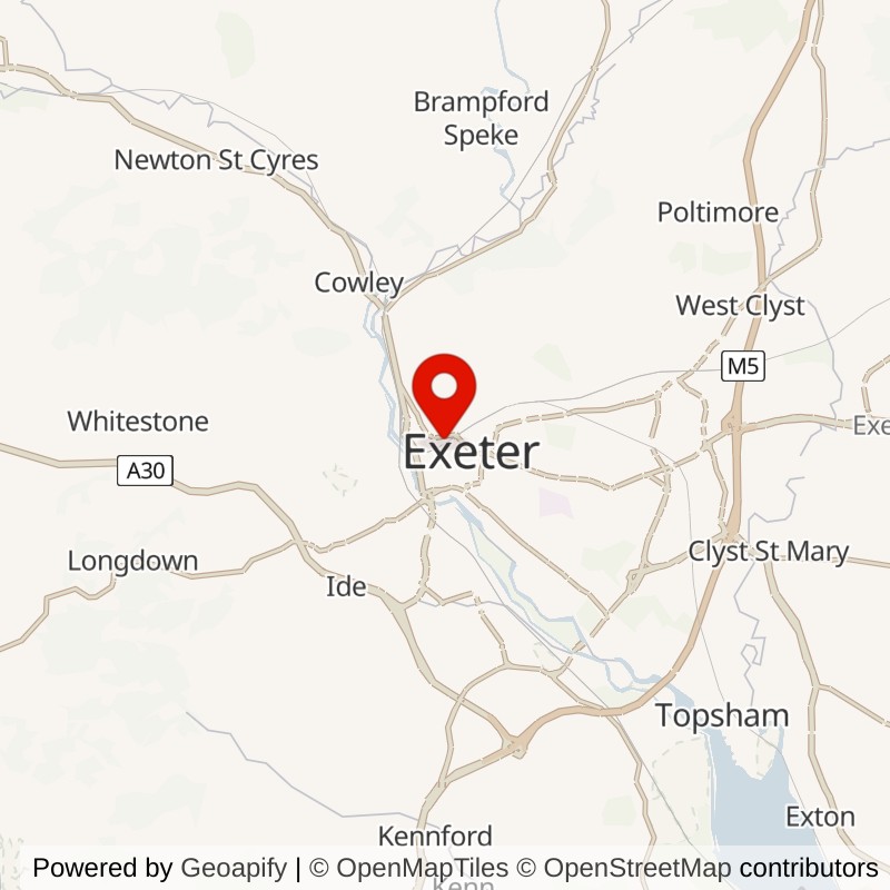 Exeter Central railway station map