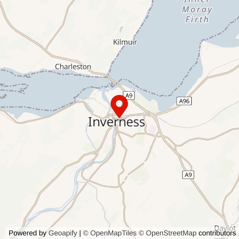 Inverness railway station map