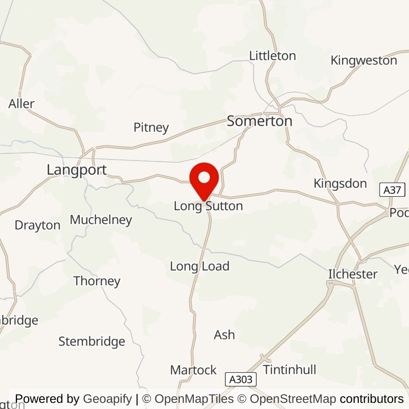 Long Sutton, Somerset map