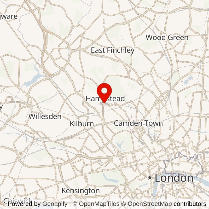 Hampstead, London map
