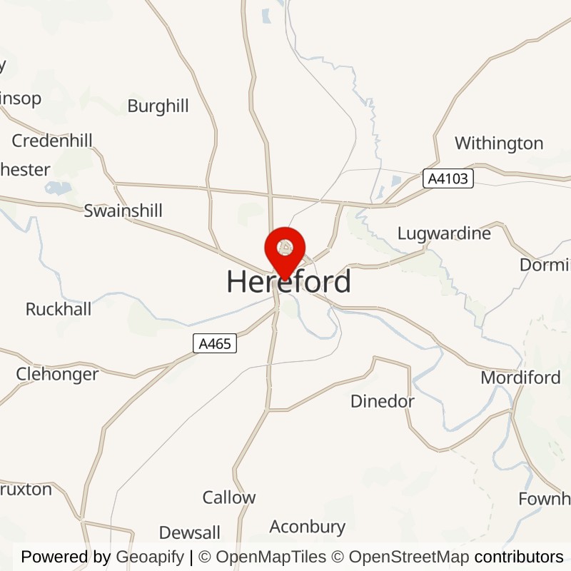 Hereford Cathedral map
