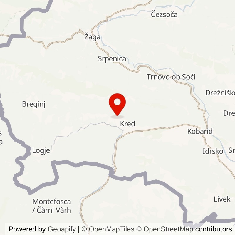 Potoki, Kobarid map