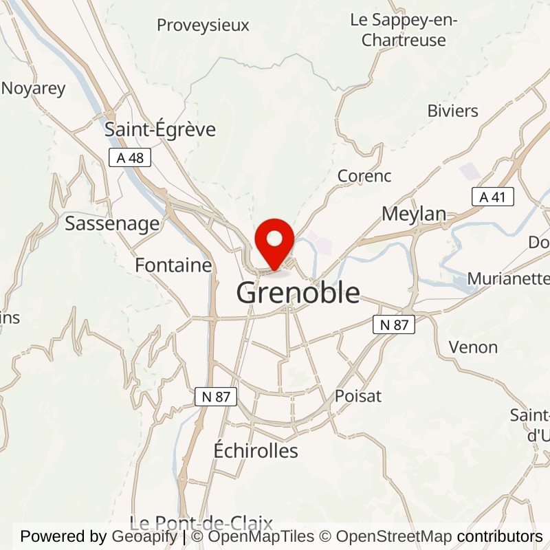 Jardin de Ville, Grenoble map