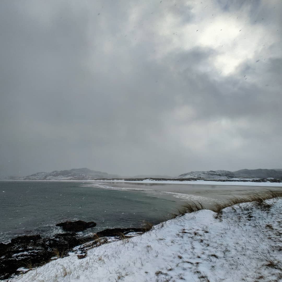 Little bit snowy at the beach today. Little bit cold too