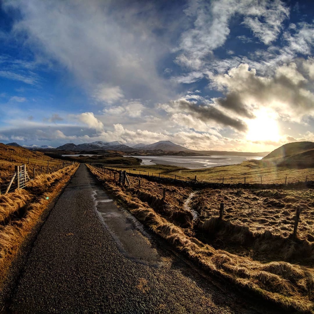 Down the road to Uig sands
