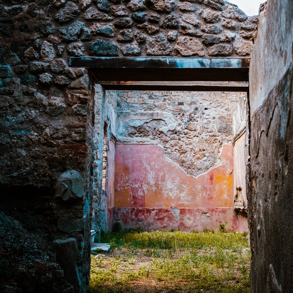 Doorway and fresco 