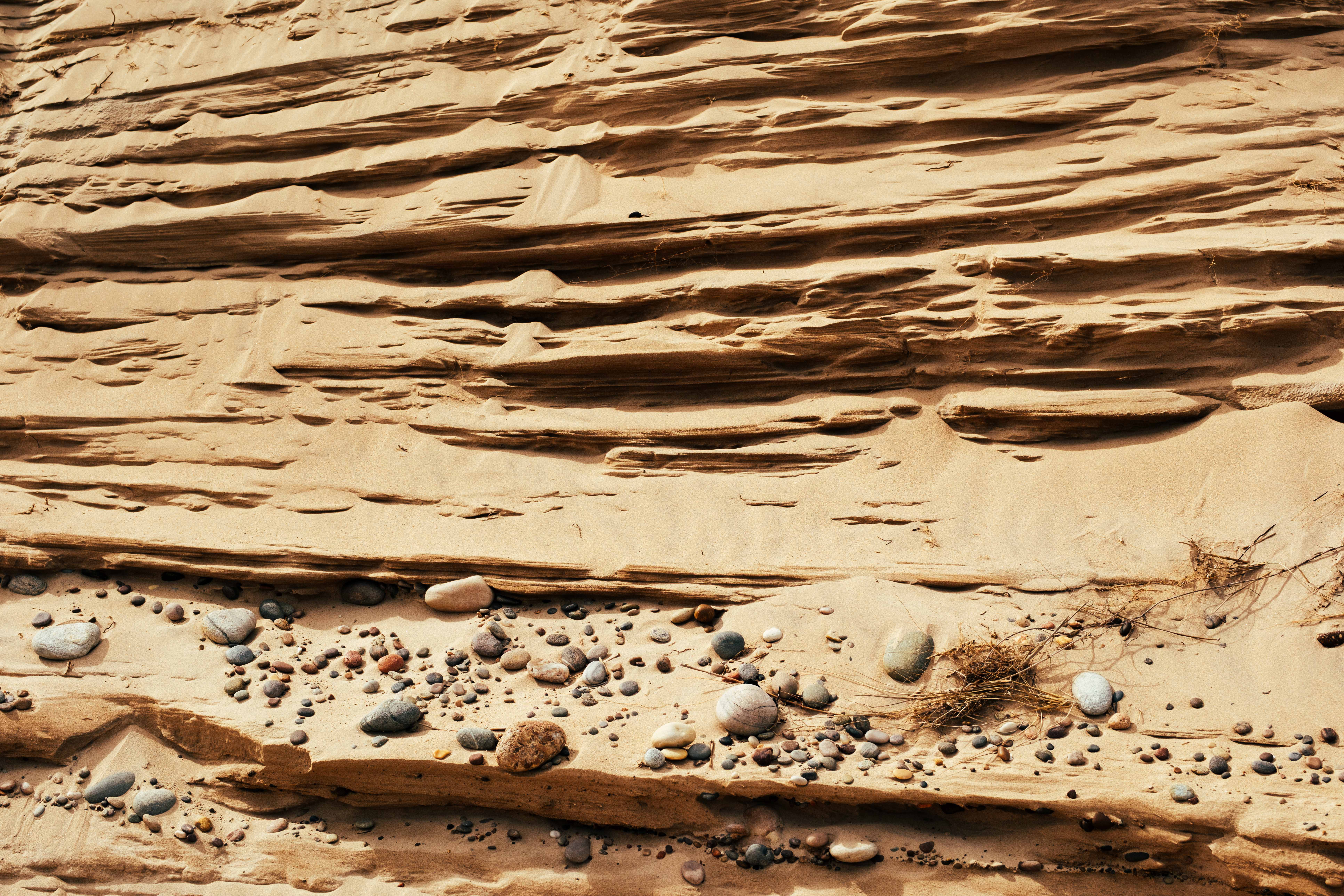 Nature's artwork in sand and stone.