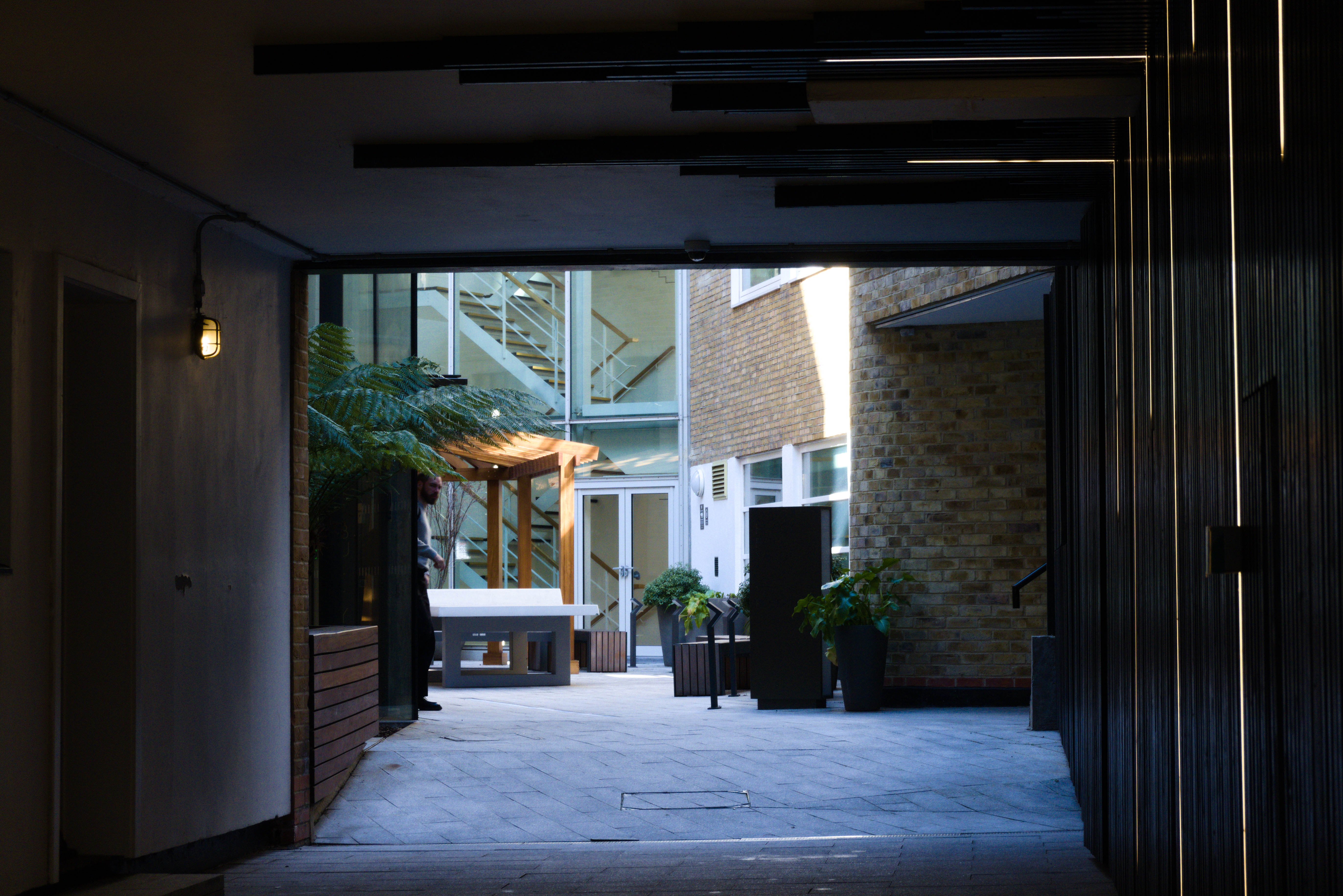 Zen courtyard near Leather Lane