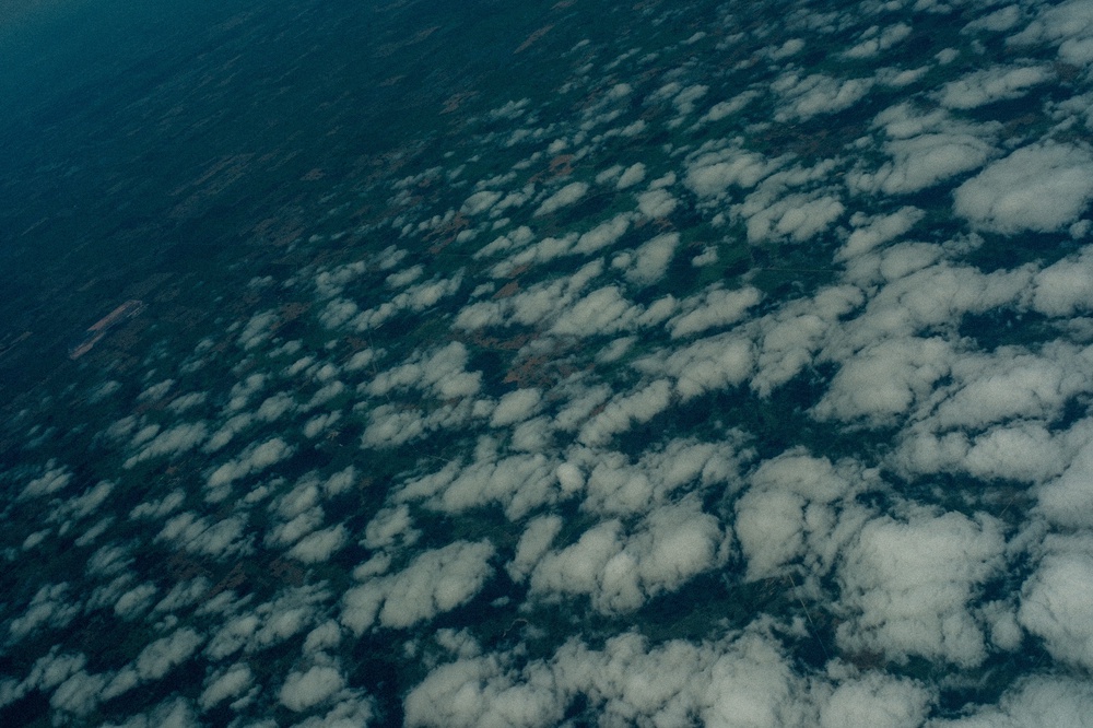 Paint brush clouds