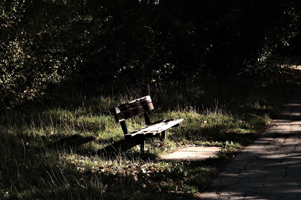 Sun trapped bench