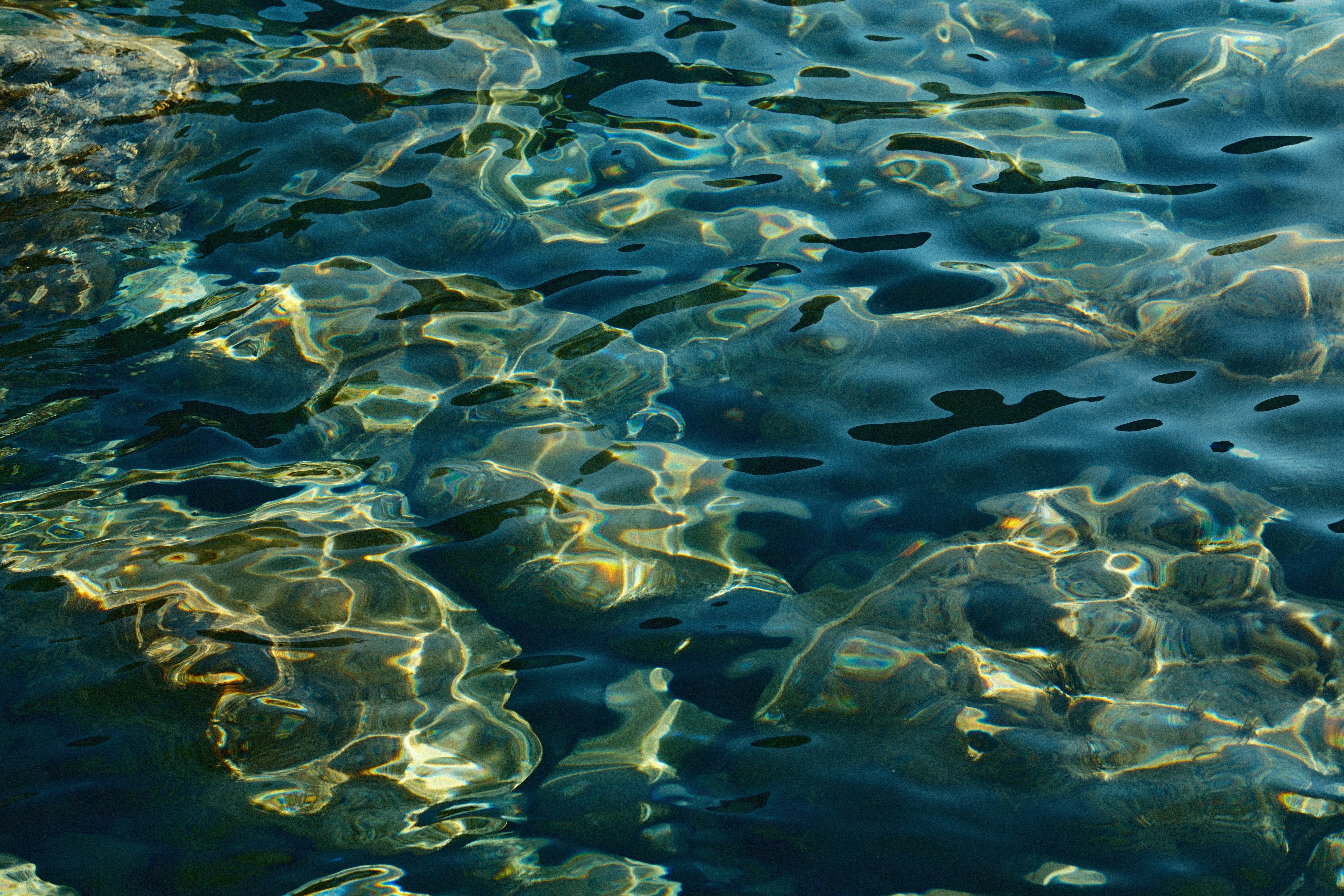 When there’s no sand there’s clear water. 
