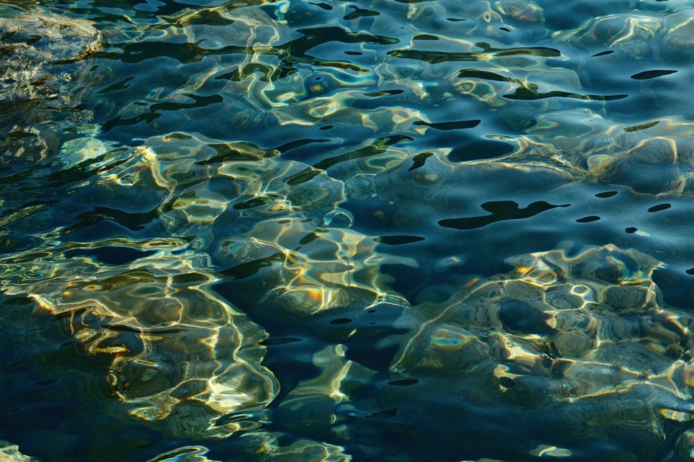 When there’s no sand there’s clear water. 