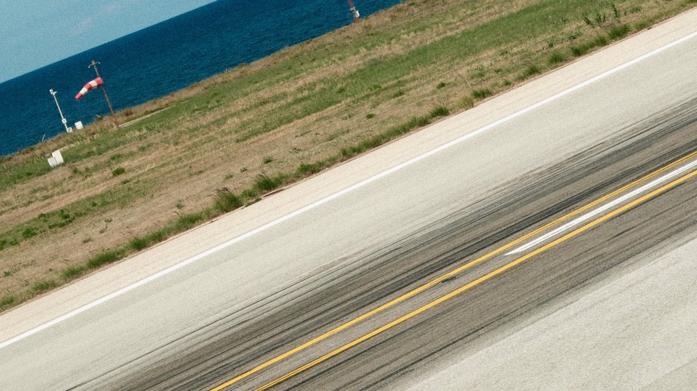 Burning rubber.