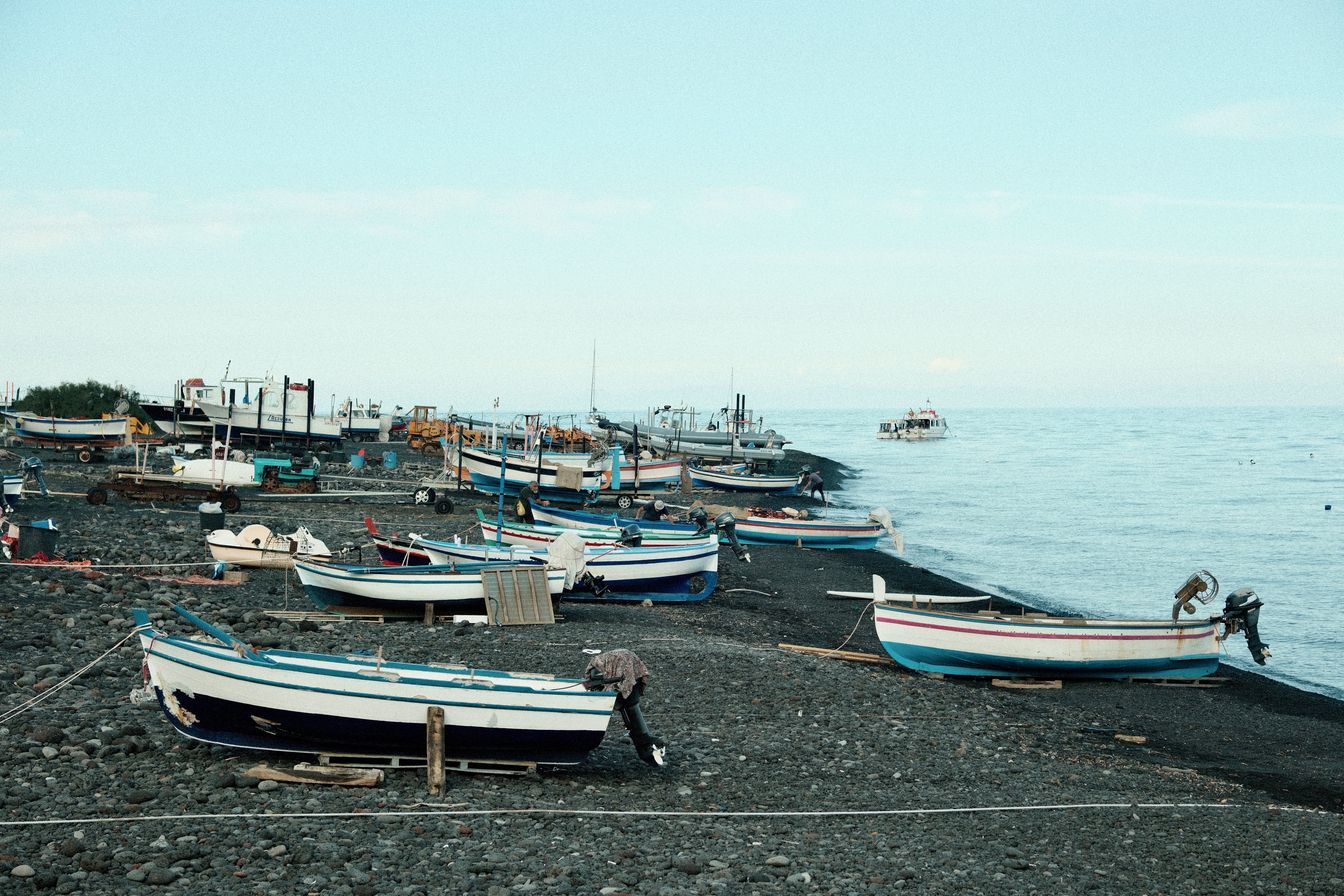 Arriving on Stromboli, by boat, naturally. 