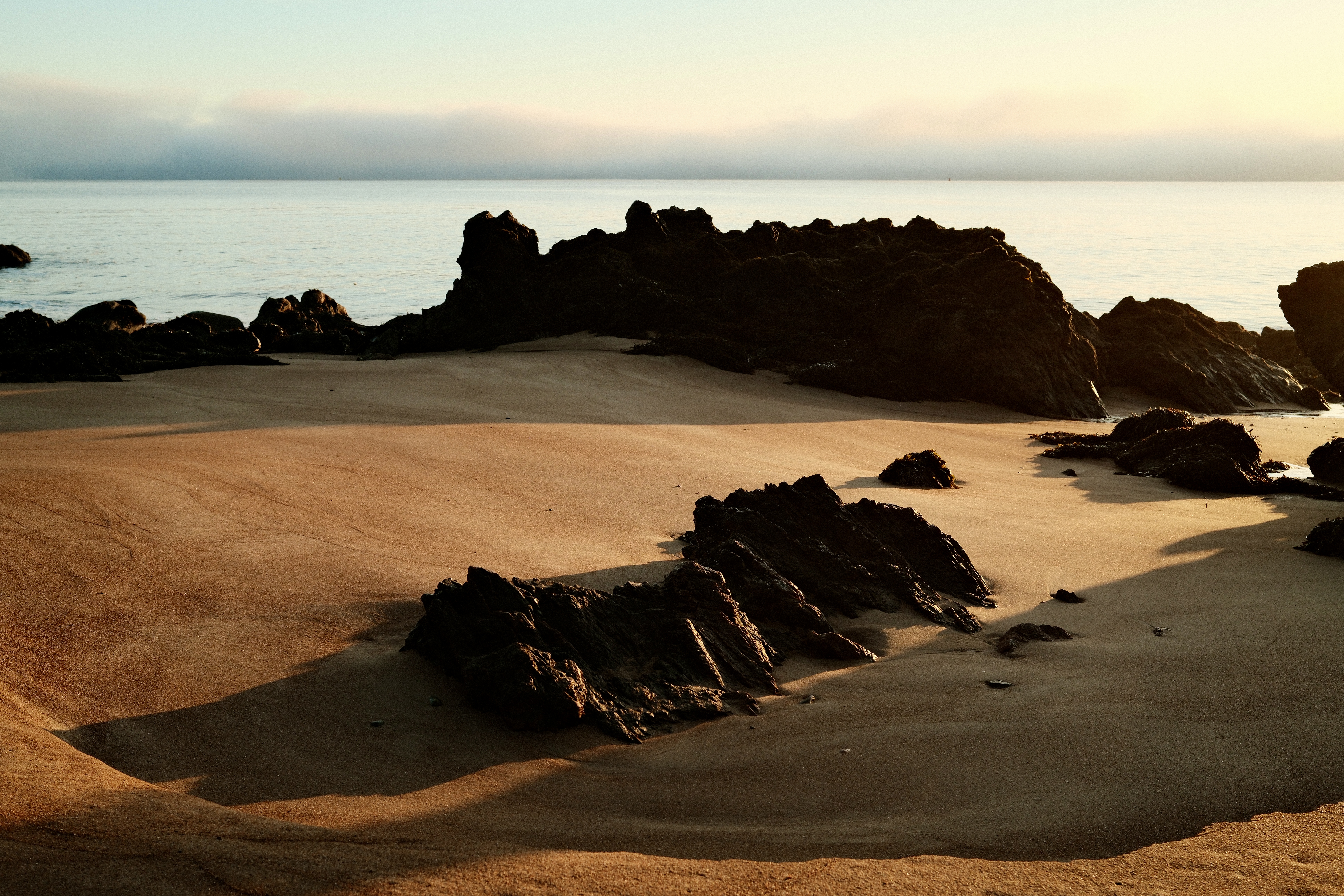 Rocky beach, alien landscape