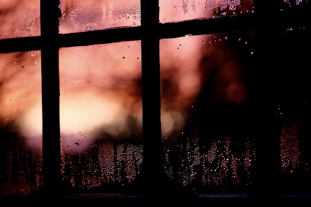 Windowpane at twilight 