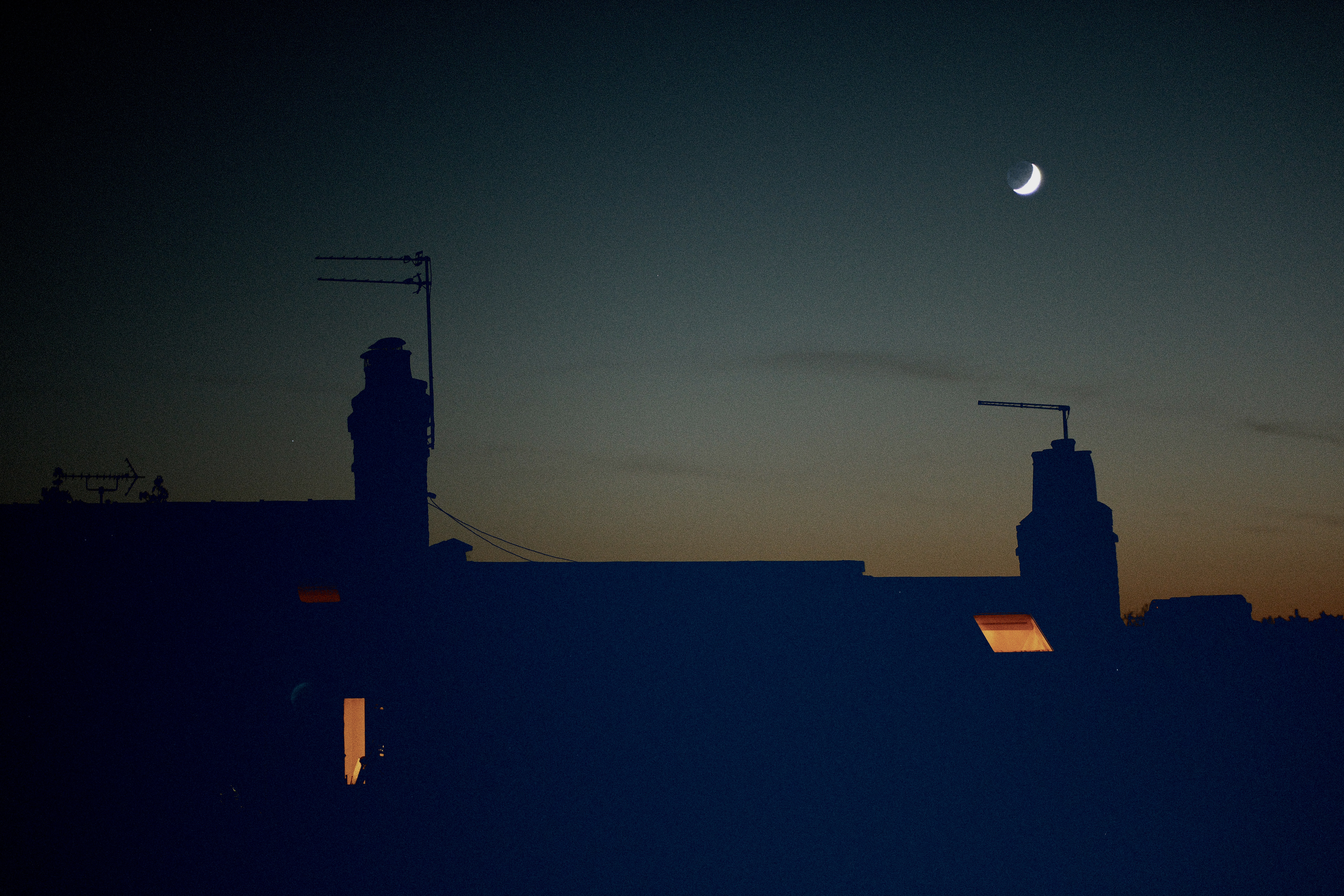 Pasting in the moon with more double exposures