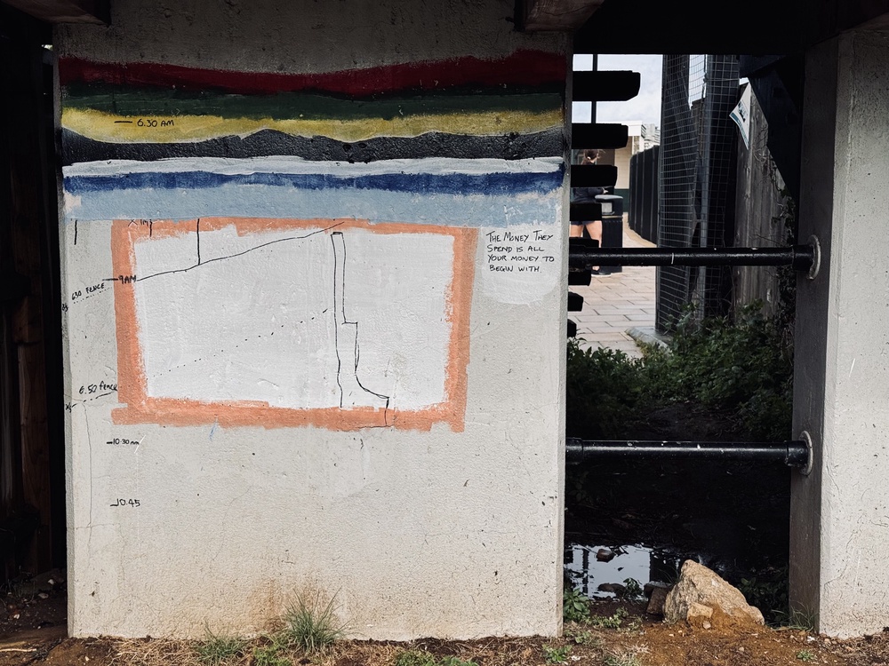 Concrete canvas. It’d confuse the aliens anyway. 