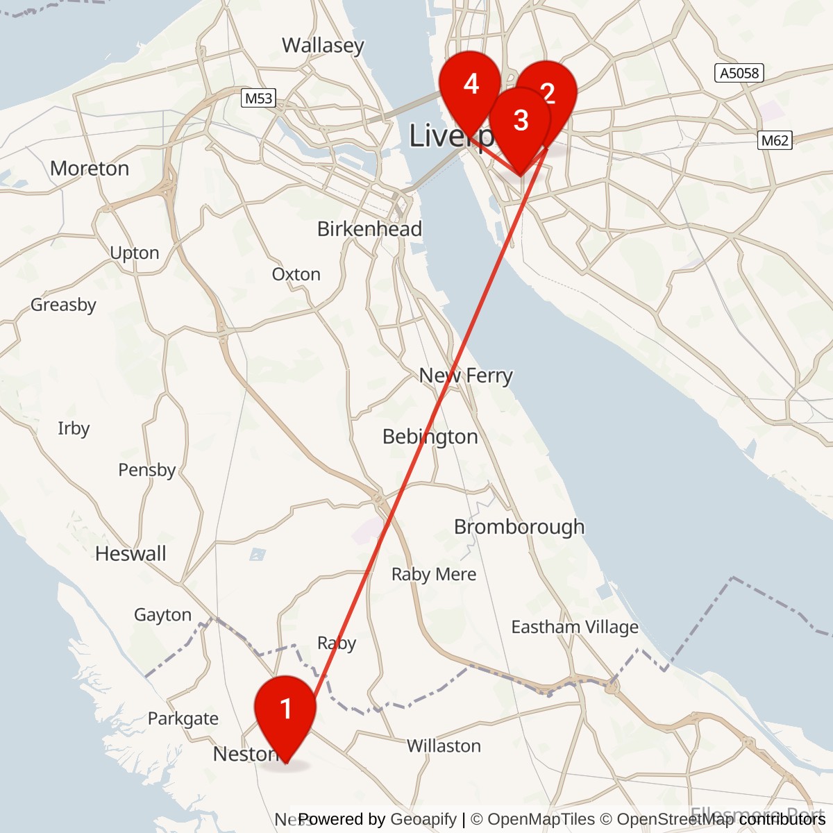 Map of trip