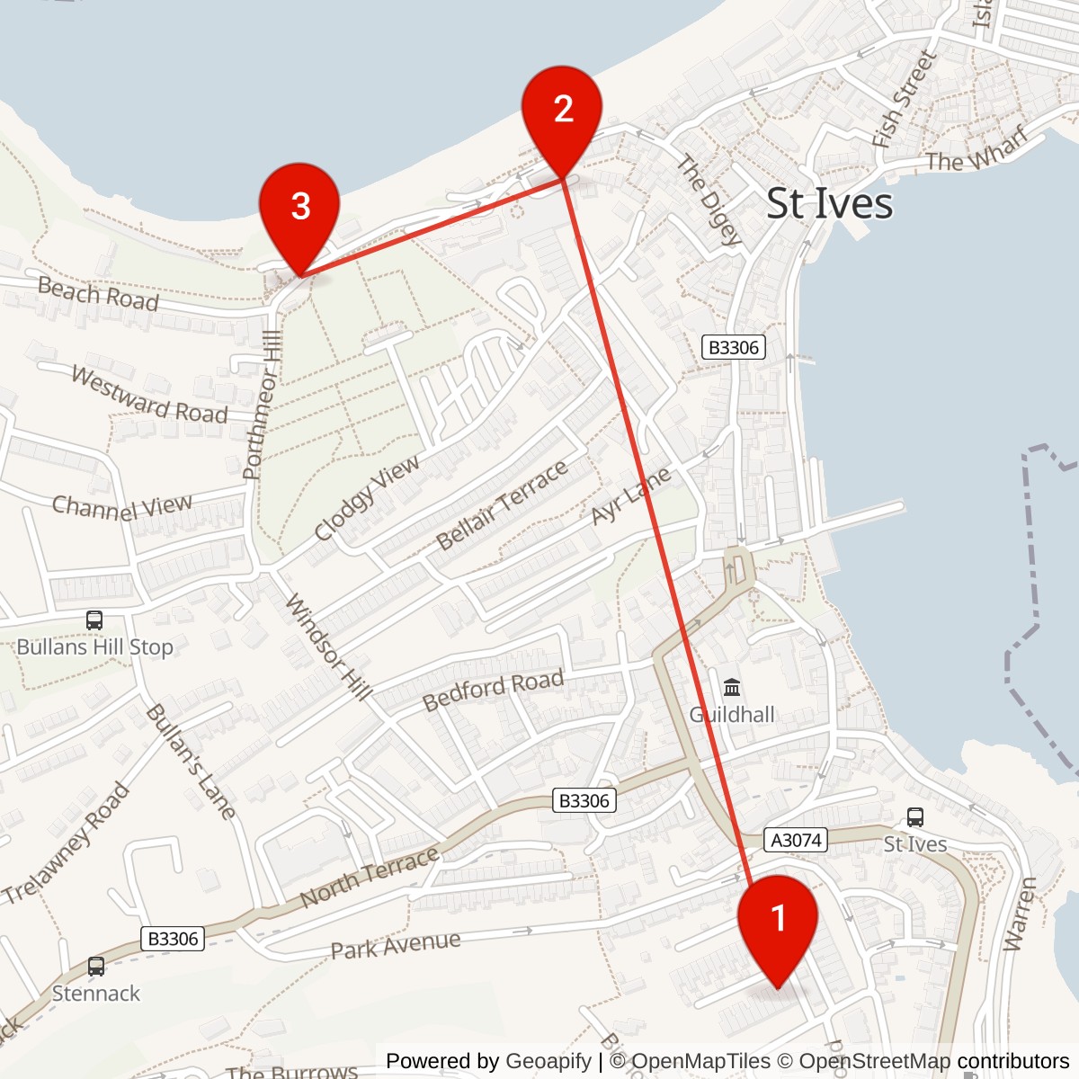 Map of trip