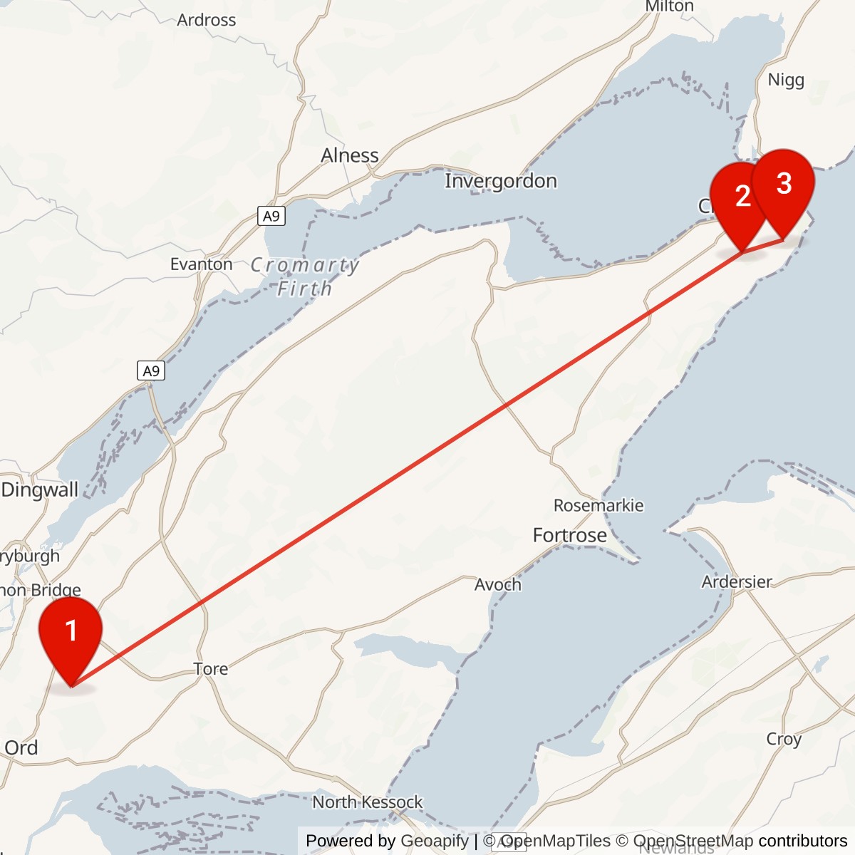 Map of trip