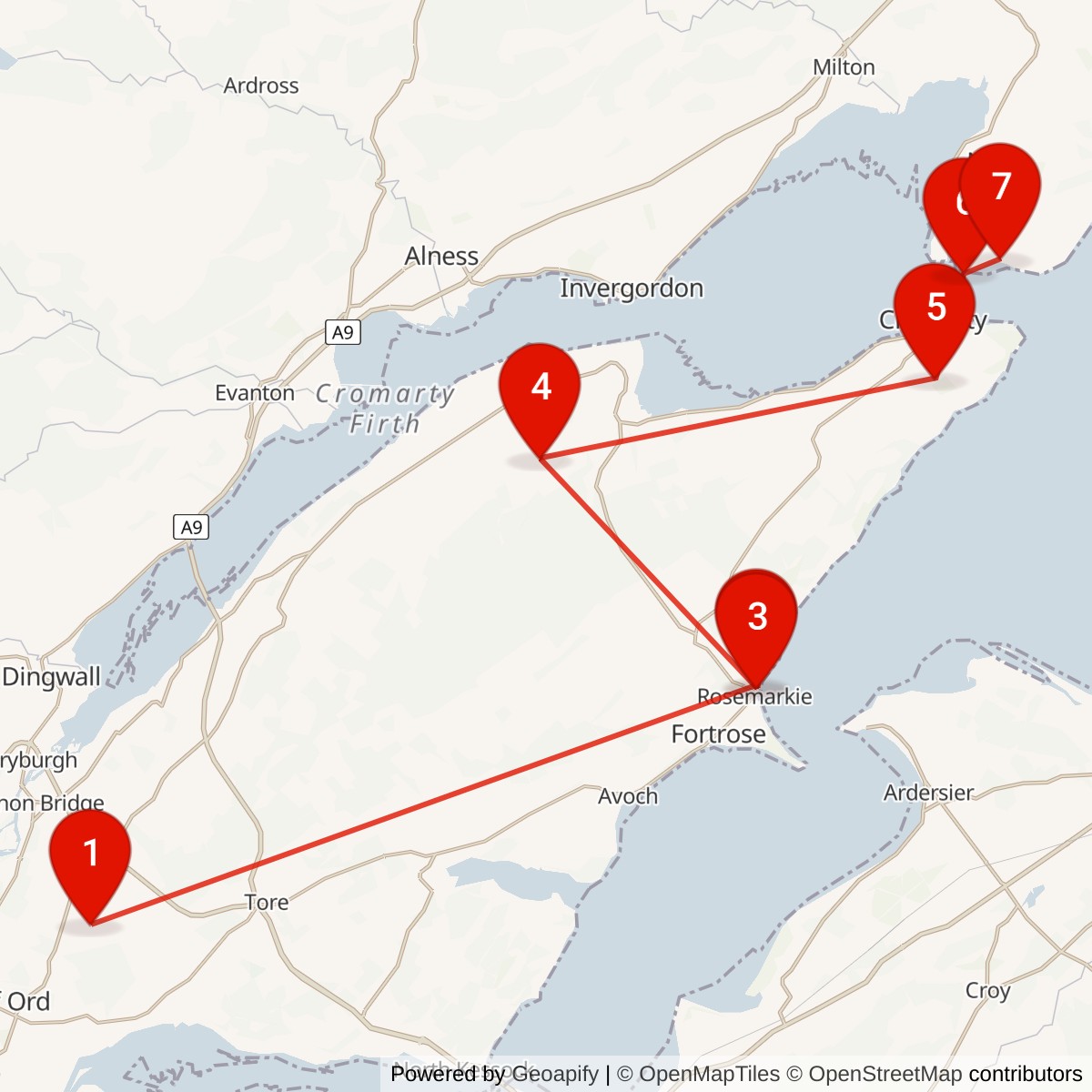Map of trip