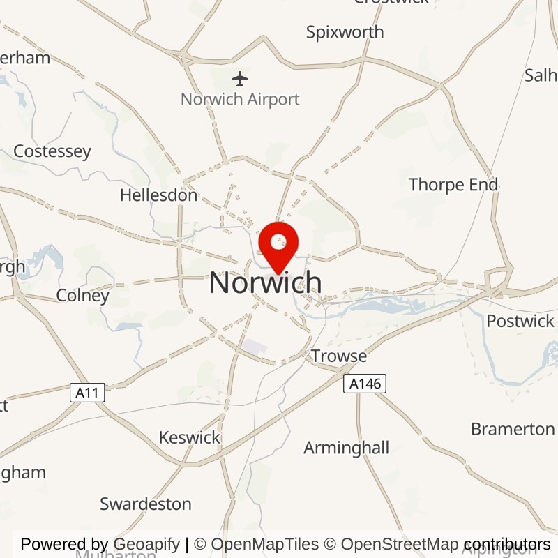 Norwich, Norfolk map