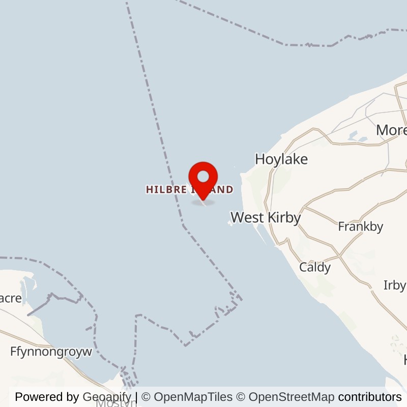 Hilbre Islands map