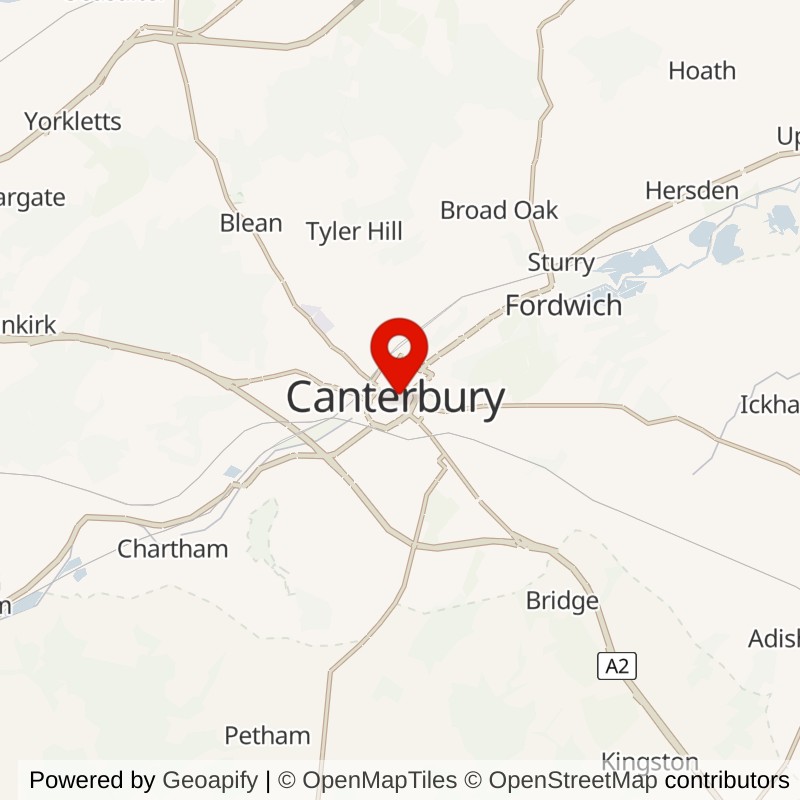 Canterbury Cathedral map